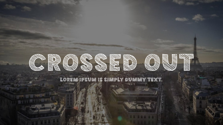 Crossed Out Font