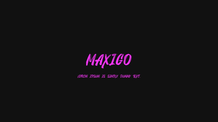 MAXIGO Font