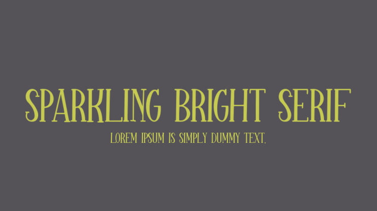 Sparkling Bright Serif Font Family