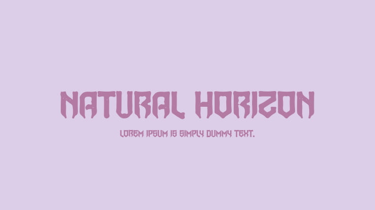 Natural Horizon Font