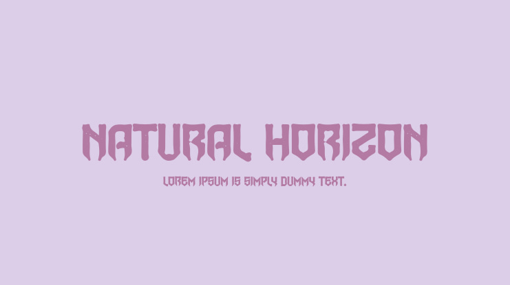 Natural Horizon Font