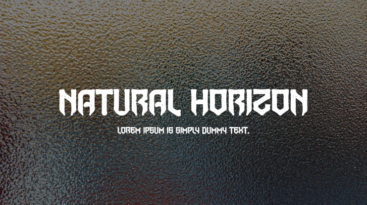 Natural Horizon Font