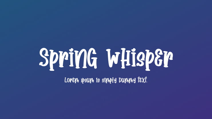 Spring Whisper Font