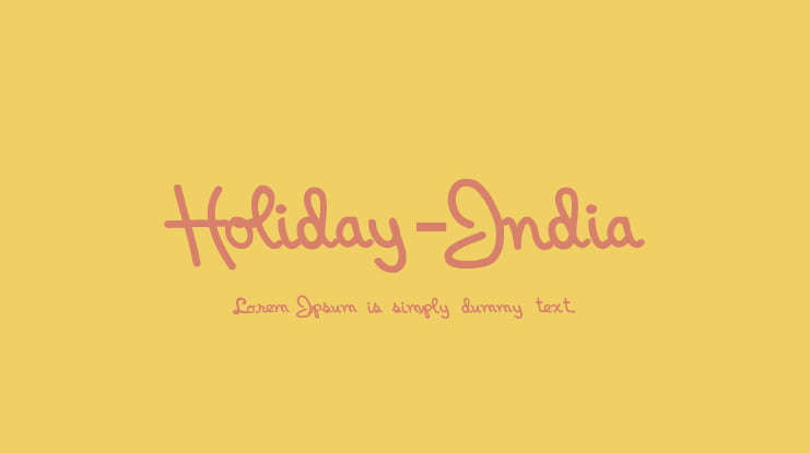 Holiday-India Font