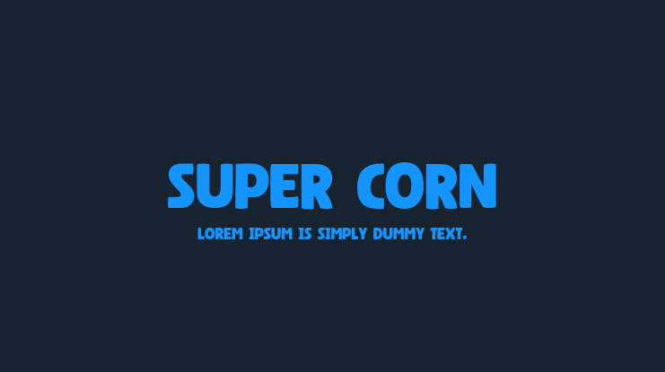 Super Corn Font