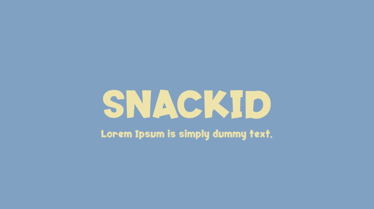 SNACKID Font