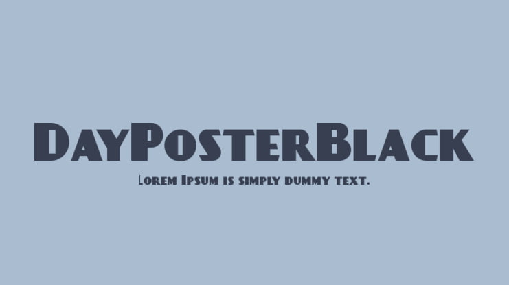 DayPosterBlack Font
