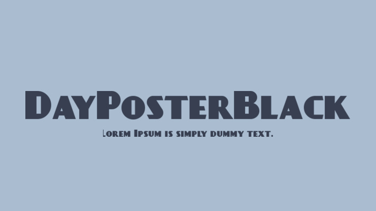 DayPosterBlack Font