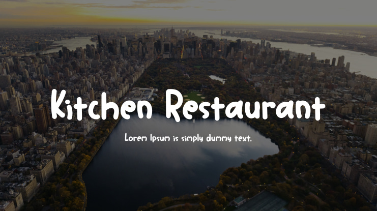 Kitchen Restaurant Font