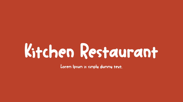Kitchen Restaurant Font