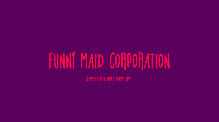 Funny Maid Corporation Font