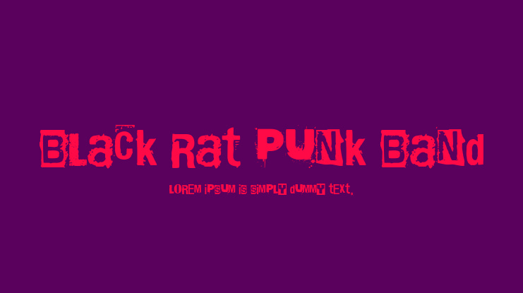 Black Rat Punk Band Font