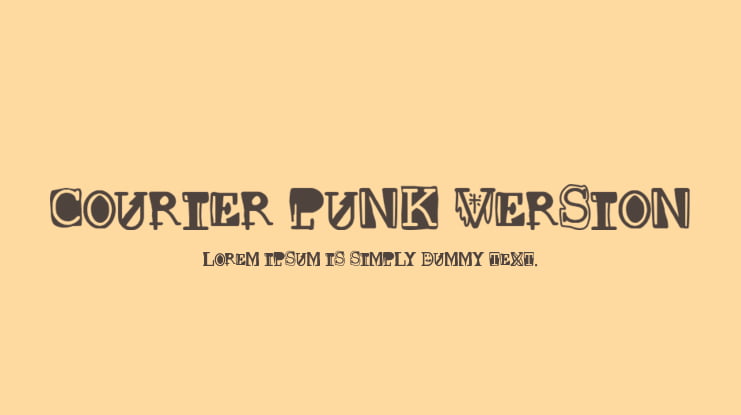 Courier punk Version Font