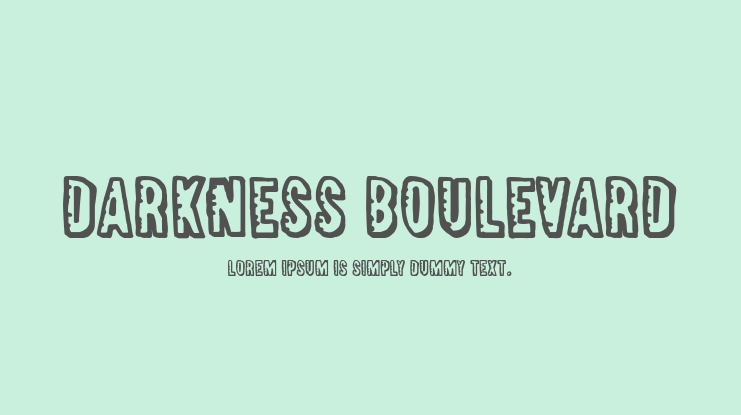 Darkness Boulevard Font