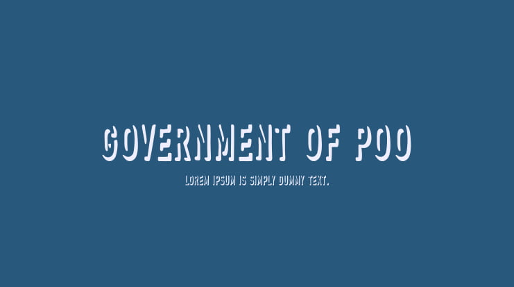 Government of poo Font
