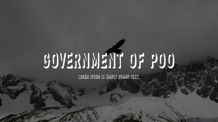 Government of poo Font