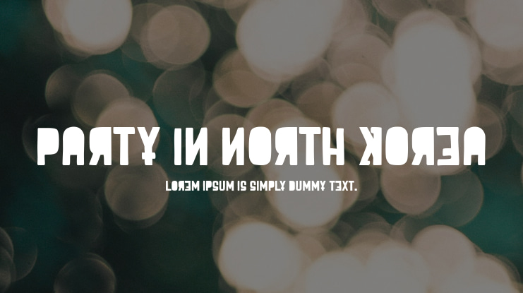 Party in North Korea Font