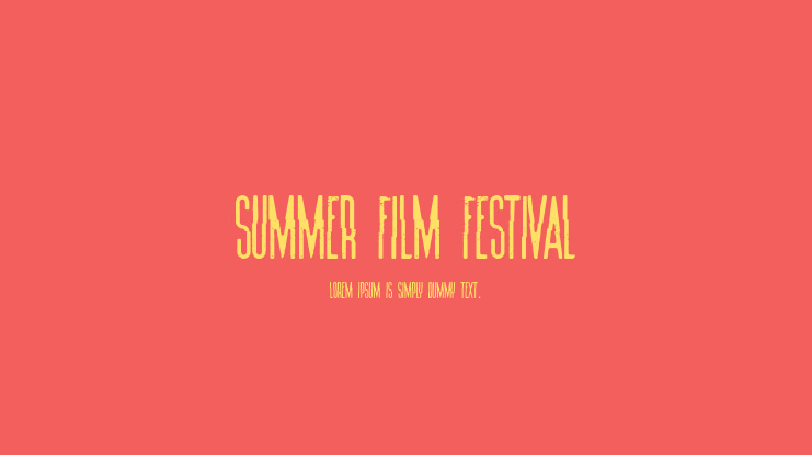 Summer Film Festival Font