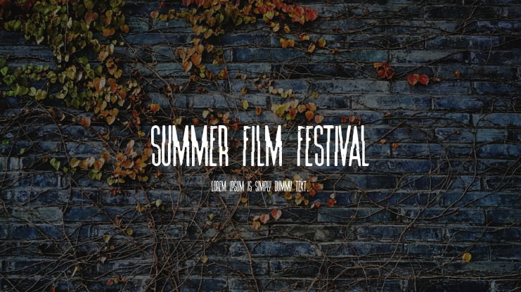Summer Film Festival Font