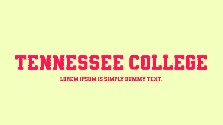 Tennessee College Font