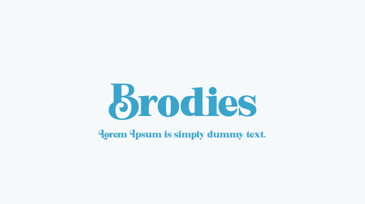 Brodies Font