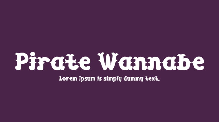 Pirate Wannabe Font