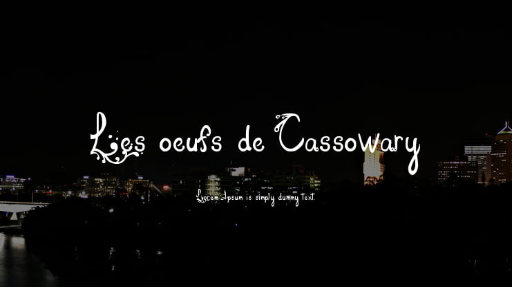 Les oeufs de Cassowary Font