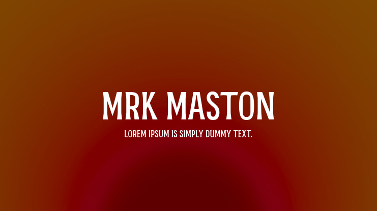 MRK Maston Font Family