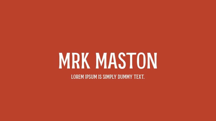 MRK Maston Font Family