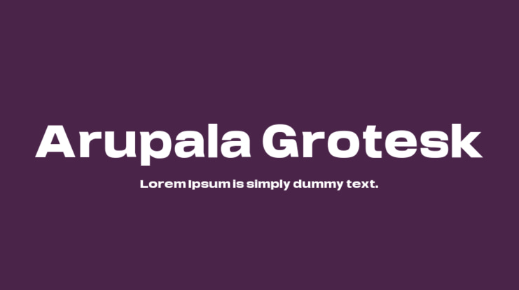Arupala Grotesk Font