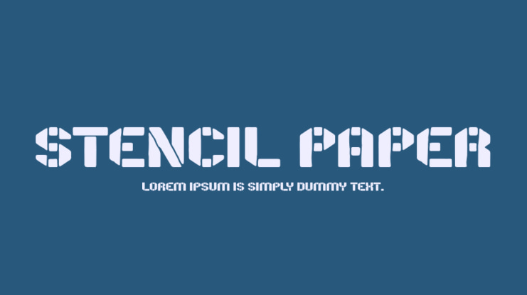 Stencil Paper Font