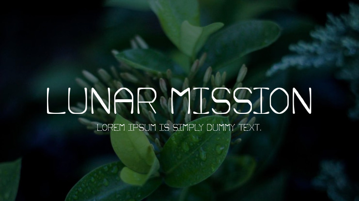 Lunar Mission Font