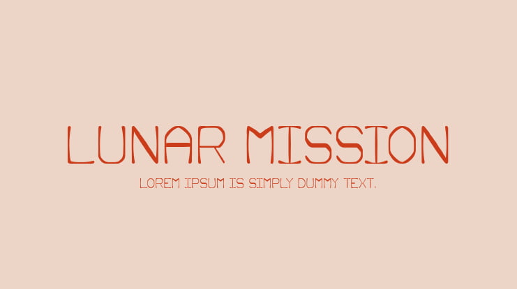 Lunar Mission Font
