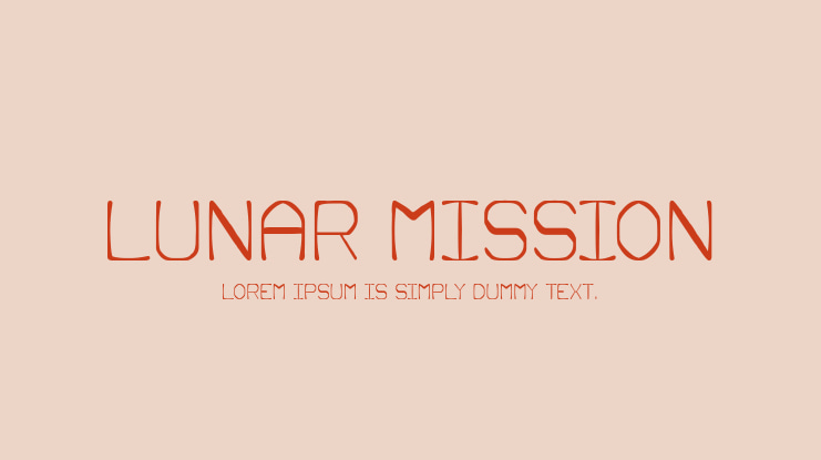 Lunar Mission Font