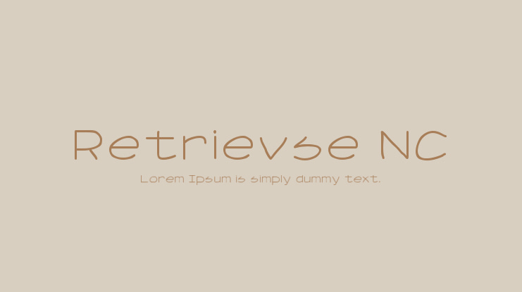 Retrievse NC Font