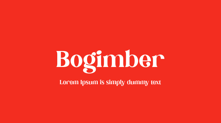 Bogimber Font