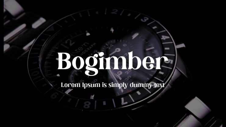 Bogimber Font