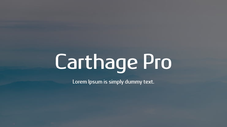 Carthage Pro Font