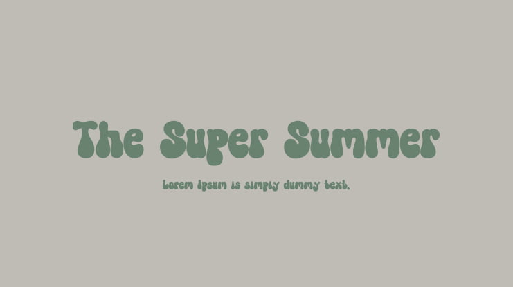 The Super Summer Font Family