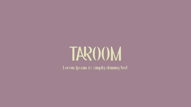 TAROOM Font Family