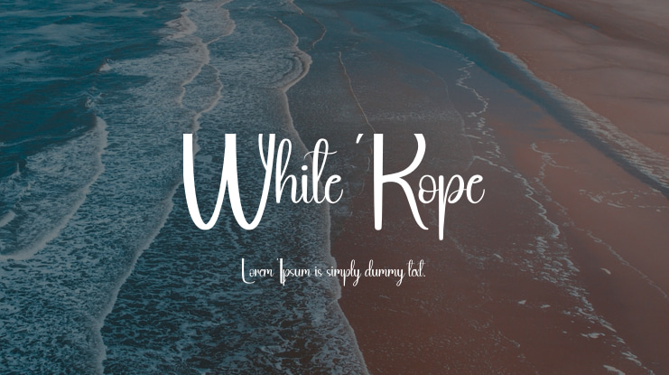 White Rope Font