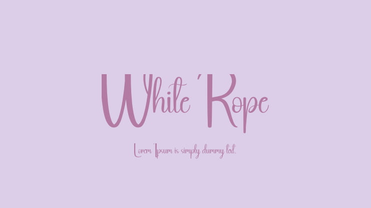 White Rope Font