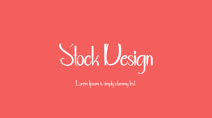 Stock Design Font