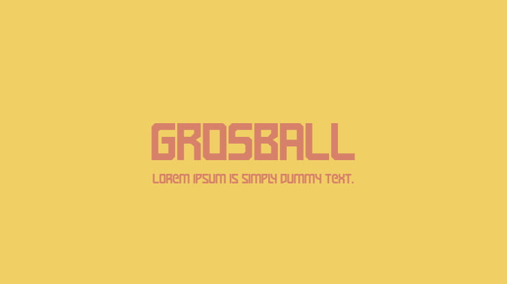 Grosball Font