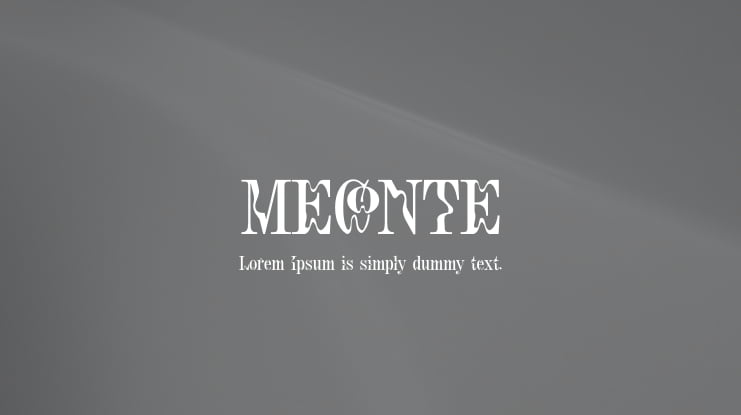 MECONTE Font
