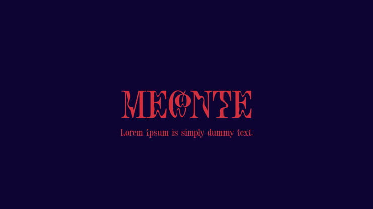 MECONTE Font