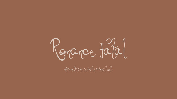 Romance Fatal Font