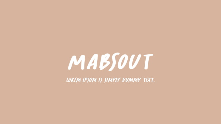 Mabsout Font