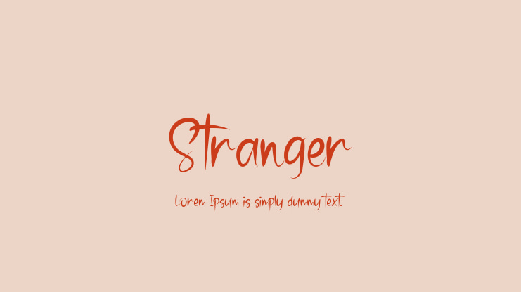 Stranger Font