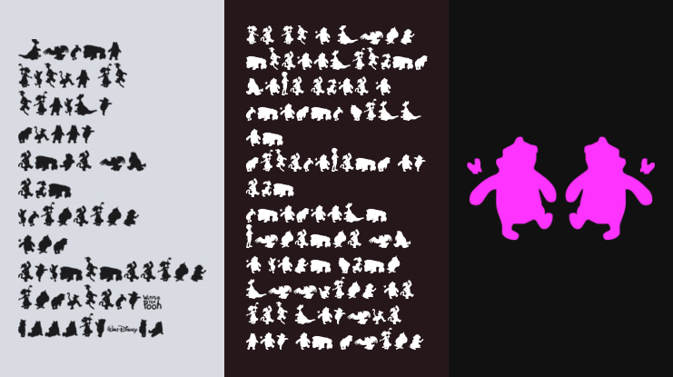 Winnie Silhouettes Font